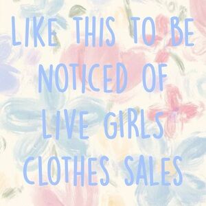 Like this flyer to be notified when I go live with girls/tween sized clothes.